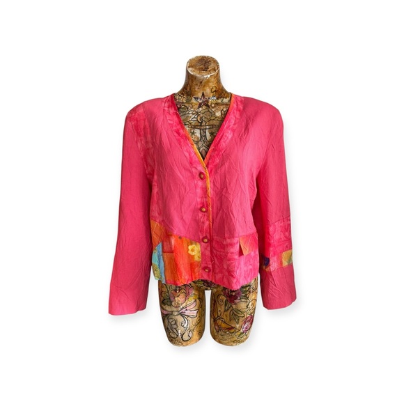 City Girl Jackets & Blazers - City Girl by Nancy Bolen pink blazer jacket Size 14 XL retro vintage style